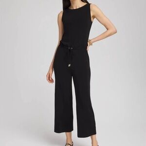 Petite Chicos Travelers™ Tie Waist Jumpsuit , Size 2 Petite.